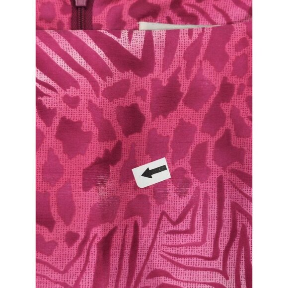 Robbie Bee Silk Shift Dress Womens‎ 14 Petite Pink Animal Print Sleeveless - Picture 5 of 10